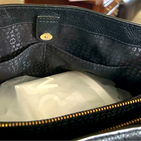 KATE SPADE Larchmont Ave,Evangelie SATCHEL BLACK PEBBLE LEATHER,gold hardware - Picture 12 of 17